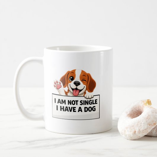 Funny Dog Lover Statement Koffiemok (Met donut)