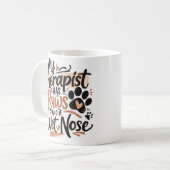 Funny Dog Lover Typography Paw Quote Koffiemok (Voorkant links)