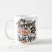 Funny Dog Lover Typography Paw Quote Koffiemok (Links)