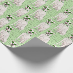 Funny Dog Lover White Pit Bull Winter Scarf Cadeaupapier