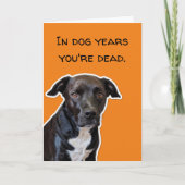 Funny Dog Lovers Birthday - in Dog Years Kaart (Voorkant)