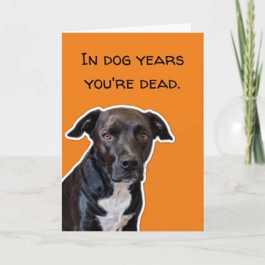 Funny Dog Lovers Birthday - in Dog Years Kaart (Voorkant)