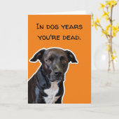 Funny Dog Lovers Birthday - in Dog Years Kaart (Gele Bloem)