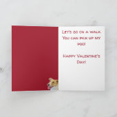 Funny Dog Lovers Cute Valentijnsdag Card Kaart (Binnen)