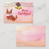 Funny Dog Lovers Feestdagen Gepersonaliseerde Kers Notitiekaartje (Voorkant / Achterkant)