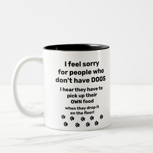 Funny Dog Lover's Gift Tweekleurige Koffiemok (Links)
