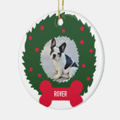 Funny Dog Lover's kerstmis met Dog Foto Keramisch Ornament (Links)
