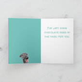 Funny Dog Lovers Paaskaart Kaart (Binnen)