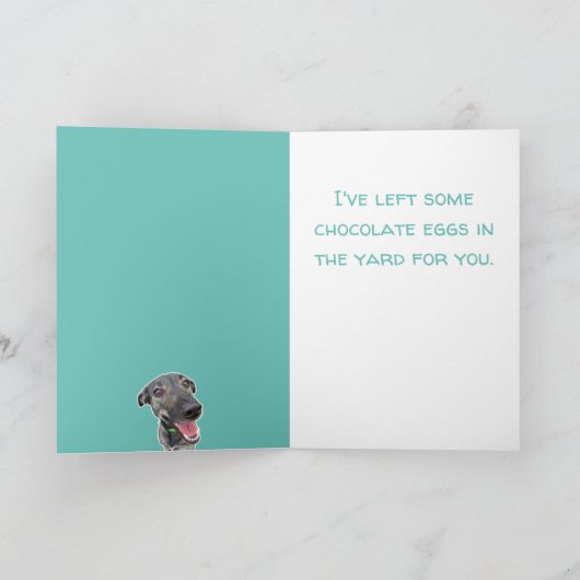 Funny Dog Lovers Paaskaart Kaart (Binnen)