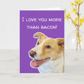 Funny Dog Lovers Valentijnsdag Card Kaart (Gele Bloem)