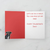 Funny Dog Lovers Valentijnsdag Card Kaart (Binnen)