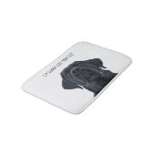 Funny Dog mat, zwart labbad tapijt Badmat (Gekanteld)