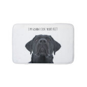 Funny Dog mat, zwart labbad tapijt Badmat (Voorkant)