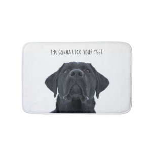 Funny Dog mat, zwart labbad tapijt Badmat