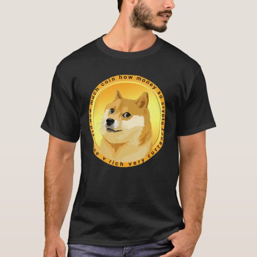 Funny Dog Meme Coin Crypto Currency T-shirt (Voorkant)