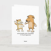 Funny Dog met Birthday Cake Kaart (Achterkant)