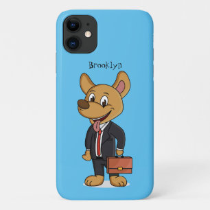 Funny dog met cartoon voor een pak voor een bedrij Case-Mate iPhone case