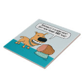 Funny Dog met geglazuurde ham Tegeltje (Zijkant)