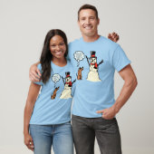 Funny Dog met Snowman-kerstShirt T-shirt (Unisex)