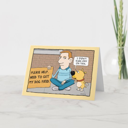 Funny Dog moet een vaste Kaart van de geboorte zij (Voorkant)