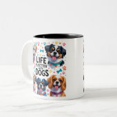 Funny Dog Mok Coffee Lovers Design Huisdieren Mok  (Voorkant links)