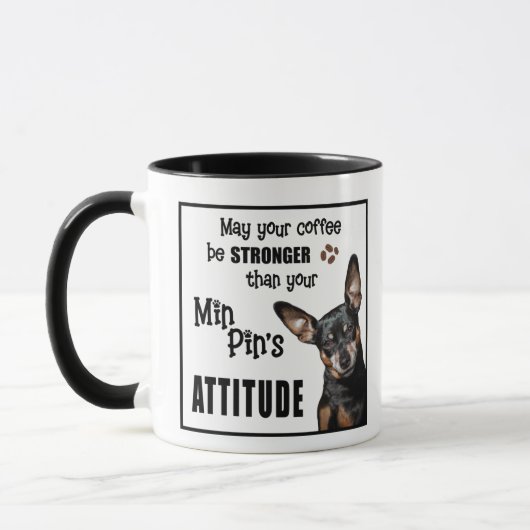 Funny Dog Mok - Miniatuur Pinscher (Links)