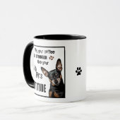 Funny Dog Mok - Miniatuur Pinscher (Voorkant links)
