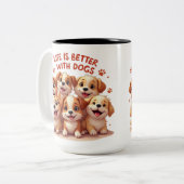 Funny Dog Mok Verjaardag Gift Idee Schattigee Dog (Voorkant links)