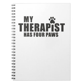 Funny Dog Mom Dad Gift! My Therapist Has Four Paws Notitieboek