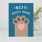 Funny Dog Mom Happy Dog Moederdag Kaart (Staand voorkant)