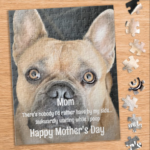 Funny Dog Mom Pet Foto - Moederdag Schattige Dog Legpuzzel