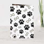 Funny Dog Naughty List Custom Text Christmas Kaart (Achterkant)