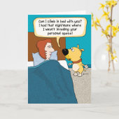 Funny Dog Nightmare Birthday Card Kaart (Gele Bloem)