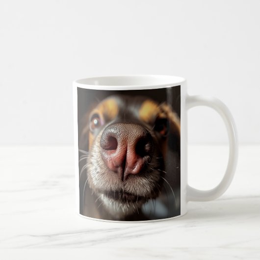 Funny Dog Nose Close-Up Coffee Mug – Perfect Gift  Koffiemok (Rechts)