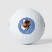 Funny Dog Nose Pet Humor Monogram Art Golfballen (Voorkant)