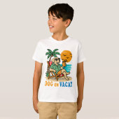 Funny Dog on Vacation T-Shirt | Cute Summer (Voorkant volledig)