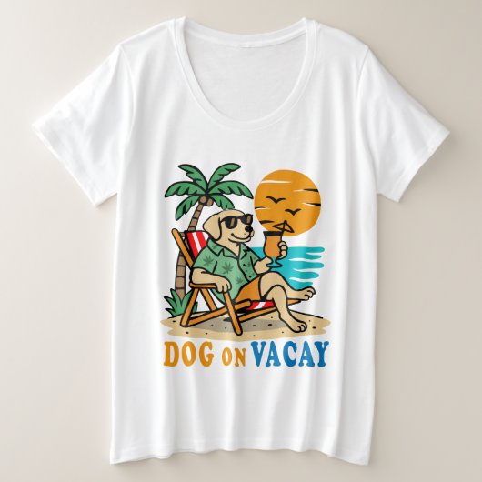 Funny Dog on Vacation T-Shirt | Cute Summer (Design voorkant)
