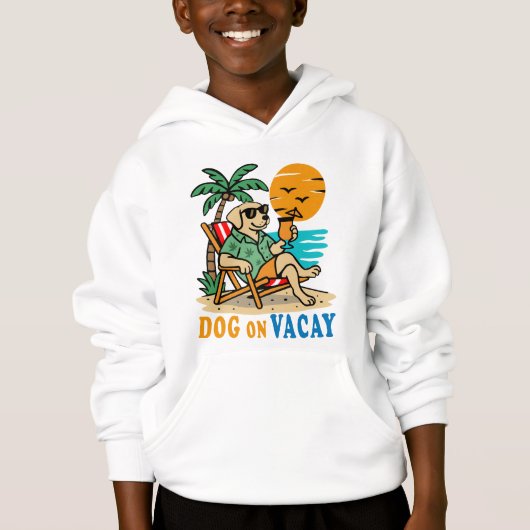 Funny Dog on Vacation T-Shirt | Cute Summer (Voorkant)