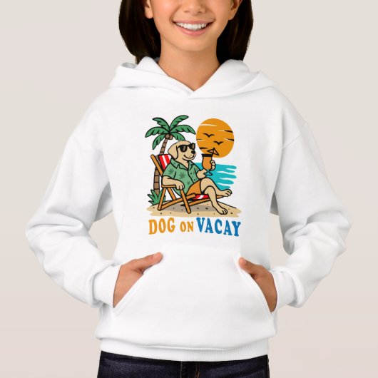 Funny Dog on Vacation T-Shirt | Cute Summer (Voorkant)