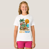 Funny Dog on Vacation T-Shirt | Cute Summer (Voorkant volledig)