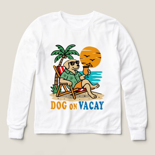 Funny Dog on Vacation T-Shirt | Cute Summer (Voorkant)