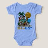Funny Dog on Vacation T-Shirt | Cute Summer (Design voorkant)