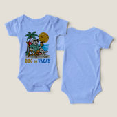 Funny Dog on Vacation T-Shirt | Cute Summer (Ontwerp Voorkant & Achterkant)