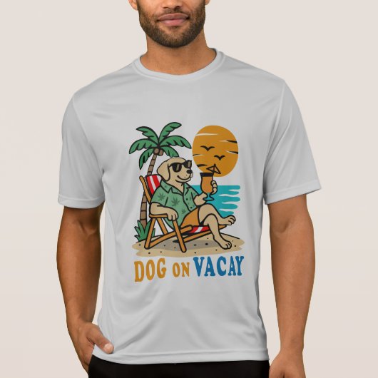 Funny Dog on Vacation T-Shirt | Cute Summer (Voorkant)