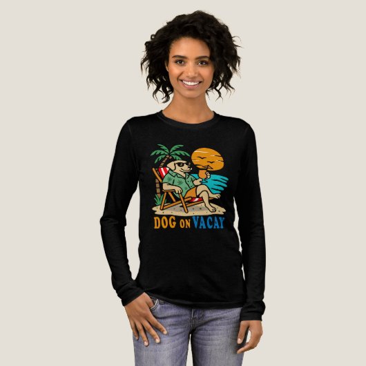 Funny Dog on Vacation T-Shirt | Cute Summer (Voorkant)