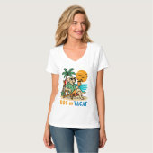 Funny Dog on Vacation T-Shirt | Cute Summer (Voorkant volledig)