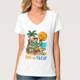 Funny Dog on Vacation T-Shirt | Cute Summer