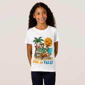 Funny Dog on Vacation T-Shirt | Cute Summer (Voorkant volledig)