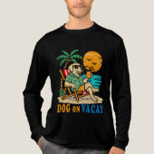 Funny Dog on Vacation T-Shirt | Cute Summer (Voorkant volledig)