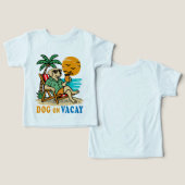 Funny Dog on Vacation T-Shirt | Cute Summer (Ontwerp Voorkant & Achterkant)